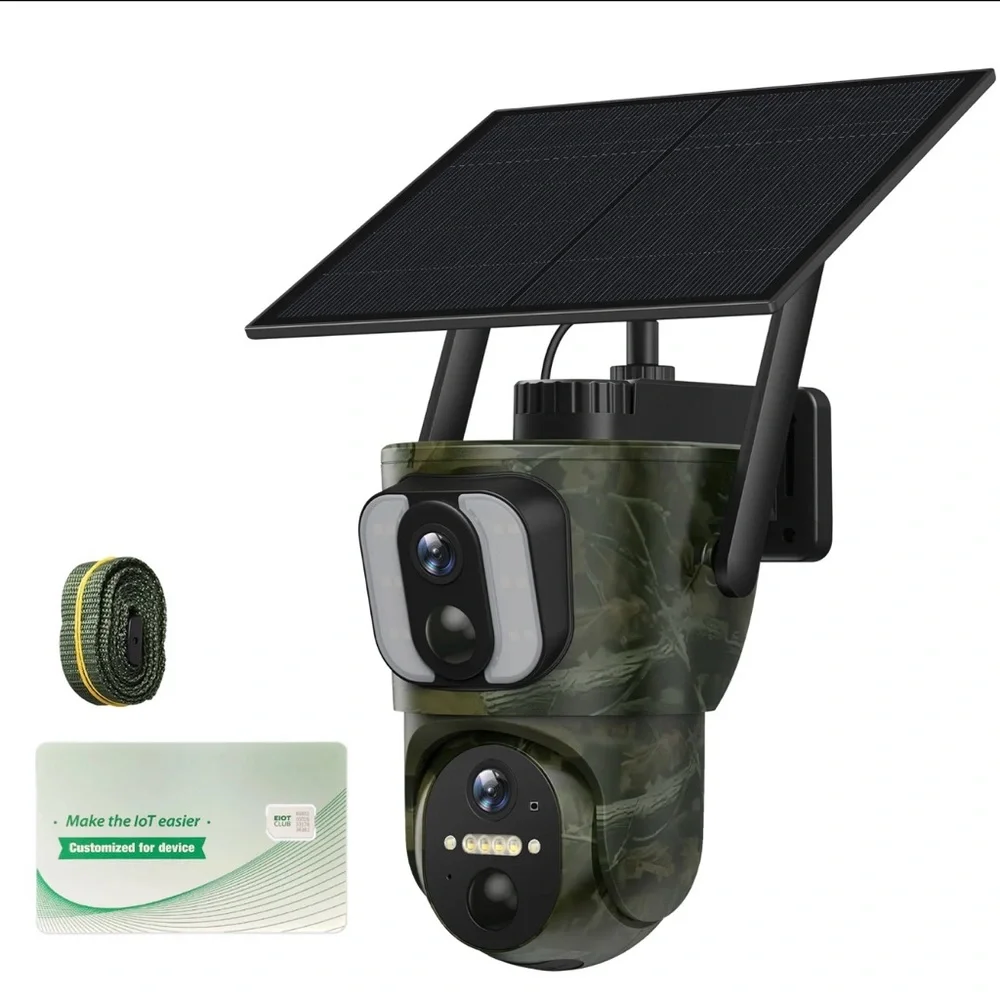 4G Solar Trail Camera with Dual Lens - Black